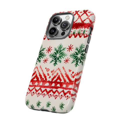 Watercolor Study of Christmas Patterns - Impact Resistant Phone Case